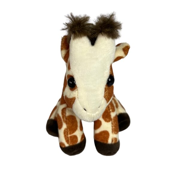 Miniature Giraffe Stuffed Animal Plush Monkey Island 5" Brown Tan - Picture 6 of 13